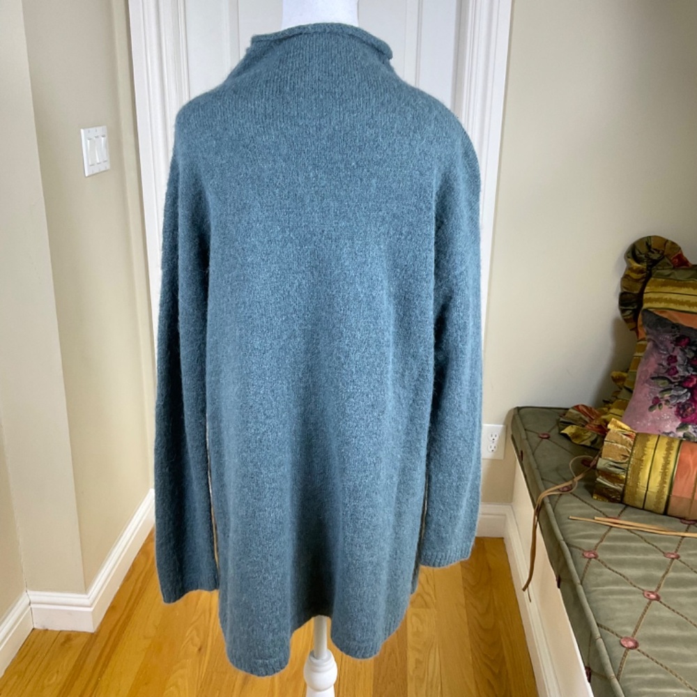 Peruvian Connection Sweater Alpaca Mock Neck Balie Ivy Green (S) NWT - Picture 4 of 7